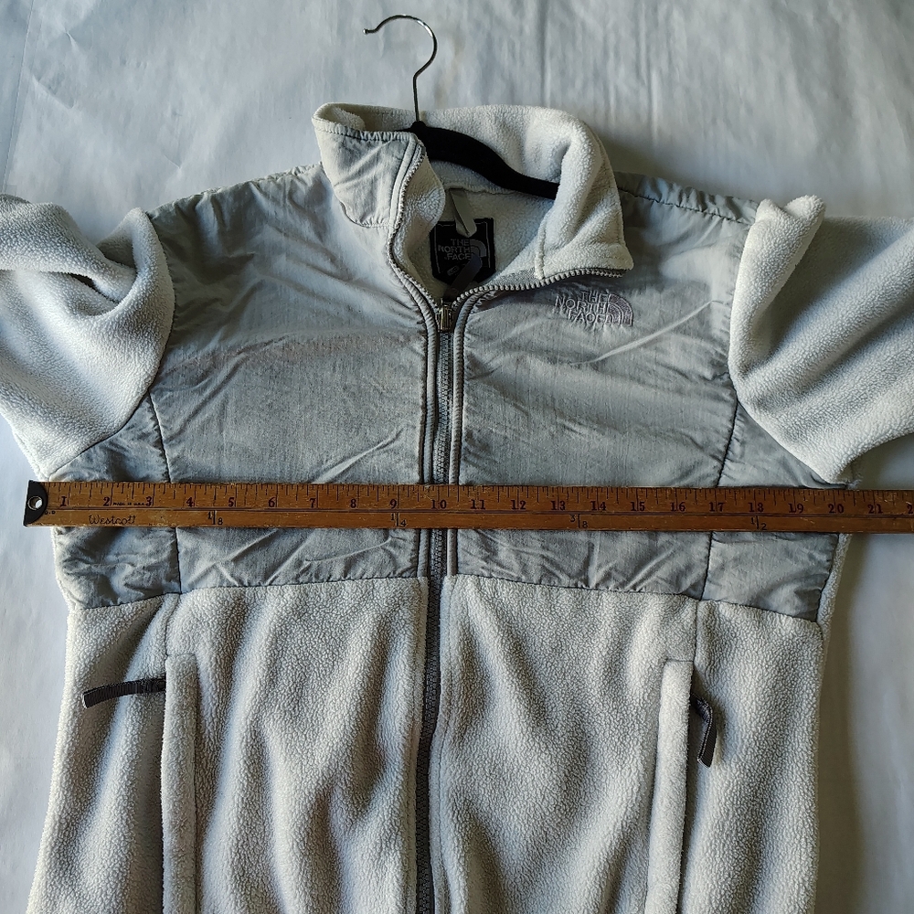 The North Face Jacket Girls Large White Gray Polartec Denali Fleece Gorpcore - Picture 12 of 16